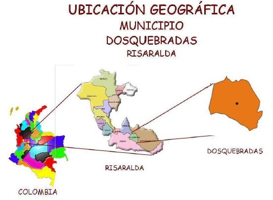 Ubicación geográfica de Dosquebradas. Fuente: Angela María Fernandez. Universidad Tecnológica de Pereira